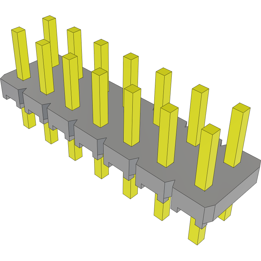 Samtec-MTLW-107-06-T-D-140 Steckverbinderleisten und Leiterplattenbuchsen Conn Unshrouded Header HDR 14 POS 2.54mm Solder ST Top Entry Thru-Hole Bulk