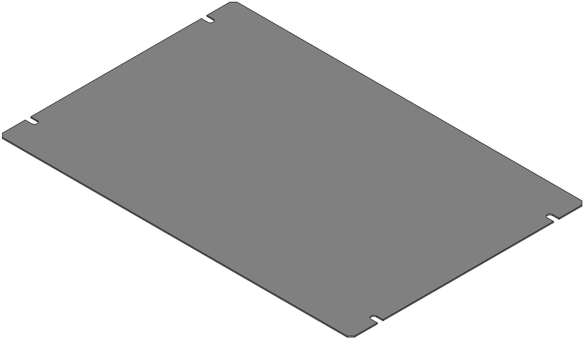 Hammond Manufacturing-1431-22BK3 null Bottom Plate, Steel, Black