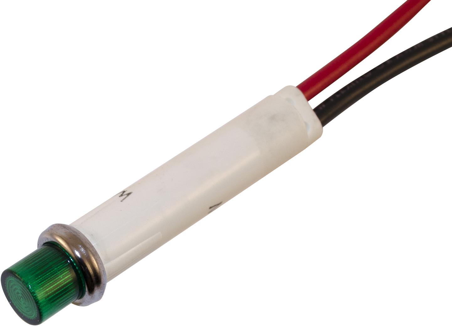 Wamco, Inc-WL-2191L5-24V Panel Mount Indicators LED Panel Mount Indicator Uni-Color Green 2-Pin