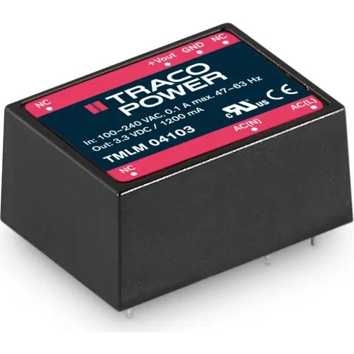 TRACO Electronic AG-TMLM 04105 交流至直流电源供应器 AC/DC Power Supply Single-OUT 5V 0.8A 4W 7-Pin