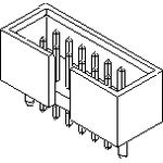 Conn Shrouded Header (4 Sides) HDR 10 POS 2.54mm Solder ST Top Entry Thru-Hole C-Grid Tray