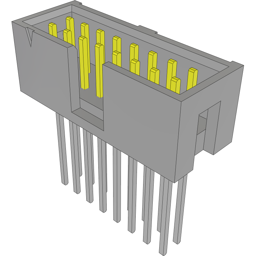 Samtec-HTSS-108-03-L-D Cabezales del conector y receptáculos PCB Conn Shrouded Header HDR 16 POS 2.54mm Solder ST Top Entry Thru-Hole Bulk