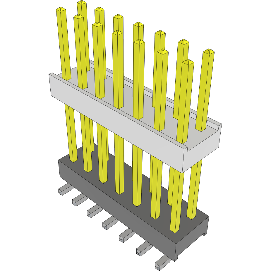 Samtec-HW-07-11-L-D-590-SM 连接器插头及 PCB 插座 Conn Board Stacker HDR 14 POS 2.54mm Solder ST Top Entry SMD Tube