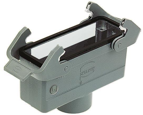 HARTING-19340100732 Schrumpfbalgenadapter Hood 180° 24B Shell Size Powder Die Cast Aluminum Double Lock Han®