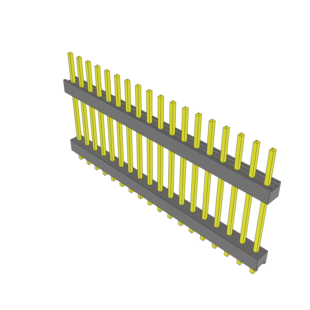 Samtec-ZW-18-11-T-S-625-090 Steckverbinderleisten und Leiterplattenbuchsen Conn Board Stacker HDR 18 POS 2.54mm Solder ST Top Entry Thru-Hole Bulk