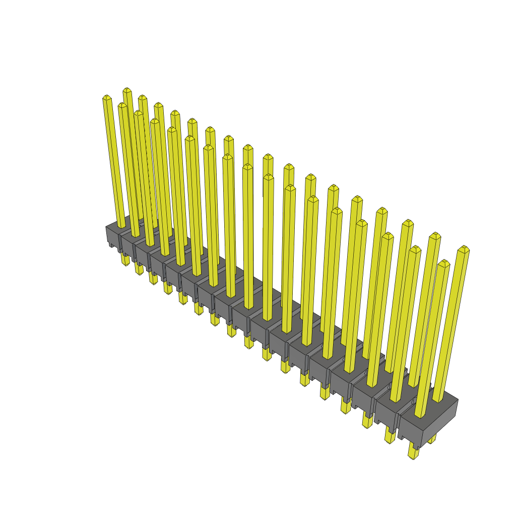 Samtec-TSW-117-17-T-D Cabezales del conector y receptáculos PCB Conn Unshrouded Header HDR 34 POS 2.54mm Solder ST Top Entry Thru-Hole Bulk
