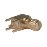 Conn SMA 0Hz to 18GHz 50Ohm Solder RA Thru-Hole F Gold Over Nickel Bulk