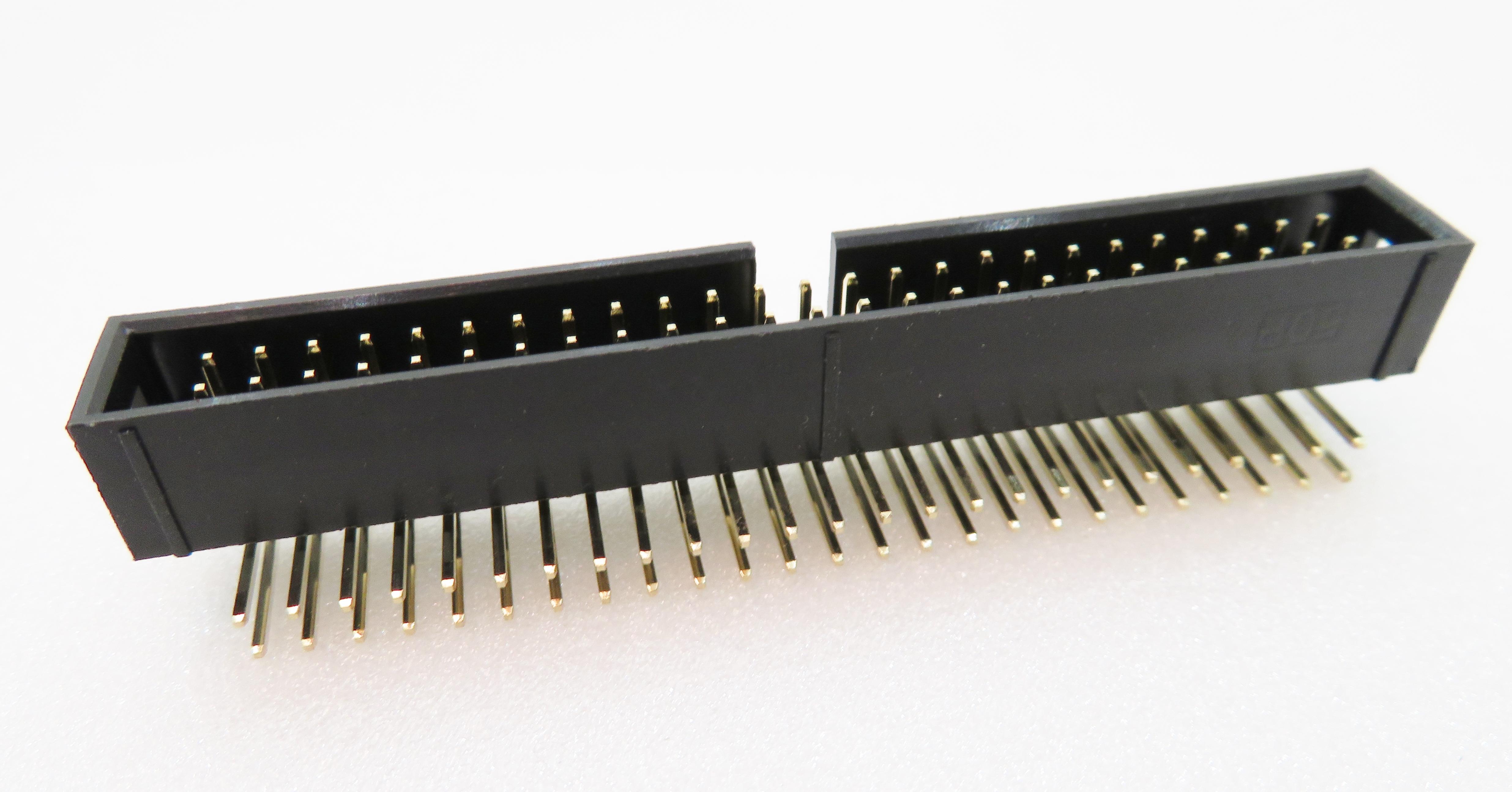 ADAM TECH-2BHR-50-HUA Steckverbinderleisten und Leiterplattenbuchsen Conn Shrouded Header (4 Sides) HDR 50 POS 2mm Solder RA Thru-Hole