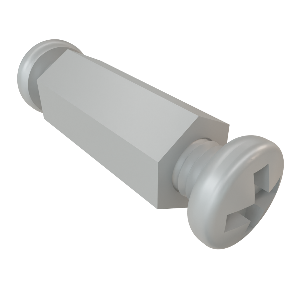 Samtec-SO-1115-05-02-02 Distanzhülsen Standoff Hex F/F M3 X 0.5-THD 4.76mm-A/F Stainless Steel 303