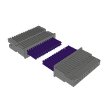 Cable Assembly Discrete Wire 0.082m 28AWG Terminal Strip to Socket Strip 30 to 30 POS F-M Crimp-Crimp TIGER EYE™ Layer