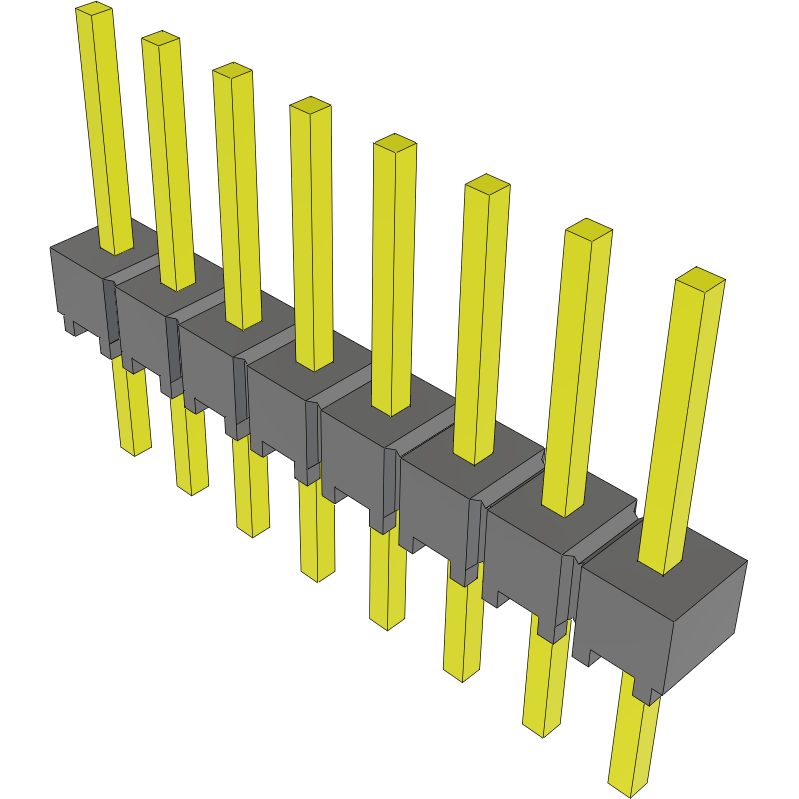 Samtec-MTSW-108-08-G-S-265 Steckverbinderleisten und Leiterplattenbuchsen Conn Unshrouded Header HDR 8 POS 2.54mm Solder ST Top Entry Thru-Hole Bulk