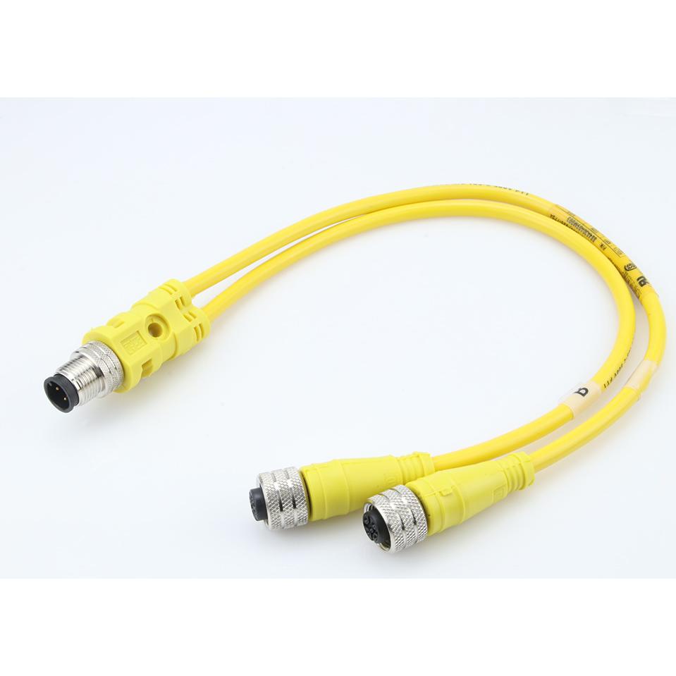 Molex-1200680177 null Cable Assembly Splitter 3m 18AWG M12 Circular to 2M12 Circular 4 to 3 POS M-F