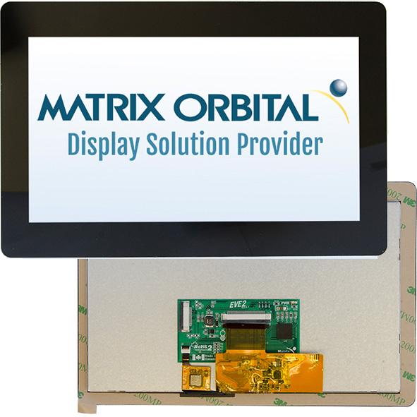 Matrix Orbital-EVE2-70G-BLM-TPC TFT-Module 7in TFT WVGA 800x480Pixels QSPI/SPI 600cd/m2 LED Backlight -20°C to 70°C