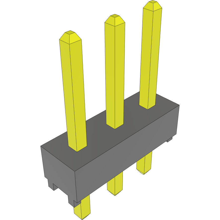 Samtec-TSW-101-07-T-T Connector Headers and PCB Receptacles Conn Unshrouded Header HDR 3 POS Solder ST Top Entry Thru-Hole Bulk