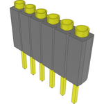 Conn Socket Strip SKT 6 POS 2.54mm Solder ST Top Entry Thru-Hole Bulk