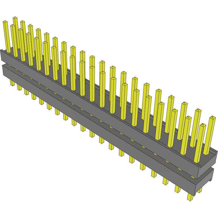 Samtec-DW-20-15-L-D-250 Connector Headers and PCB Receptacles Conn Board Stacker HDR 40 POS 2.54mm Solder ST Top Entry Thru-Hole Bulk