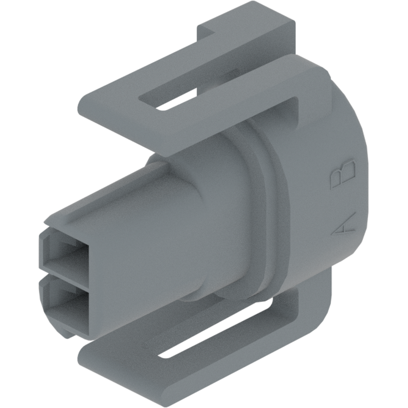 Delphi-12162205 Custodia filo connettore dedicato Conn Housing RCP 2 POS Crimp ST Cable Mount Gray