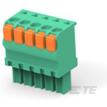 Conn Terminal Block F 5 POS 3.81mm Push-In Spring ST Cable Mount 11A/Contact Box