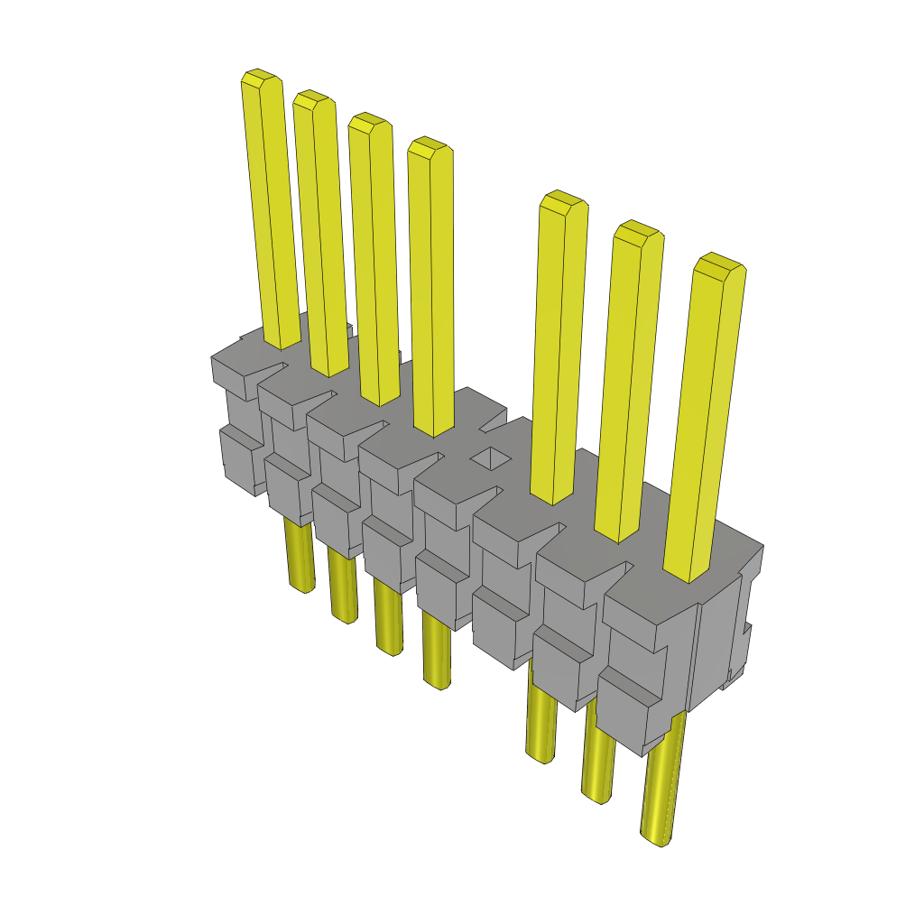 Samtec-TMS-108-51-S-S-005 Steckverbinderleisten und Leiterplattenbuchsen Conn Unshrouded Header HDR 8 POS 1.27mm Solder ST Top Entry Thru-Hole Tube