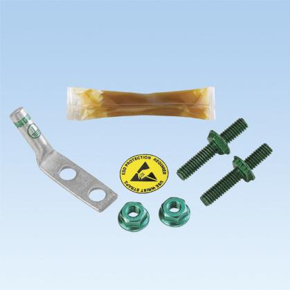 Panduit-RGESD2B-1 Prodotti vari ESD Port Kits, 2 Hole, 5/8 Inch Hole Spacing, Thru-Hole Bonding Studs