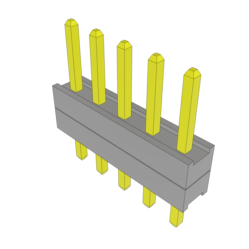 Samtec-TW-05-02-G-S-120-100 Piastre connettori e prese PCB Conn Board Stacker HDR 5 POS 2mm Solder ST Top Entry Thru-Hole Bulk