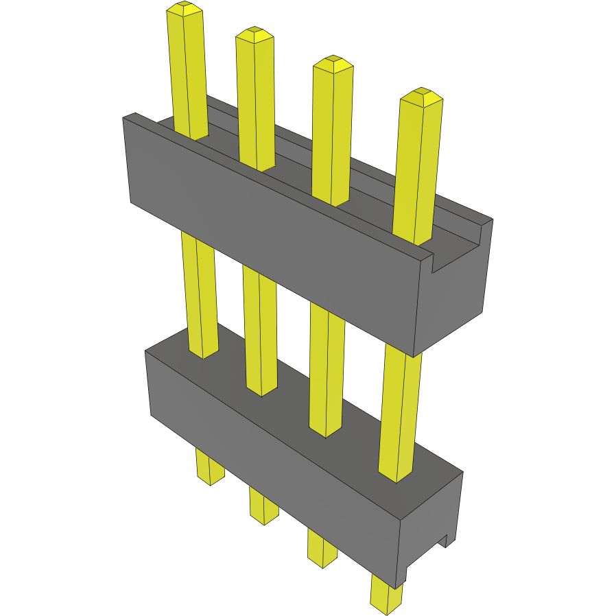 Samtec-DW-04-15-F-S-400 Piastre connettori e prese PCB Conn Board Stacker HDR 4 POS 2.54mm Solder ST Top Entry Thru-Hole Bulk