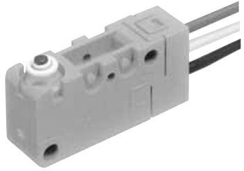 Panasonic-ABV1625503R Switch Snap Action Switch Snap Action N.C. SPST Short Roller Lever 5A 250VAC 2.16N Screw Mount Wire Lead Carton