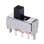 Switch Slide ON ON SPDT Raised Slide 0.3A 50VDC 10000Cycles PC Pins Thru-Hole