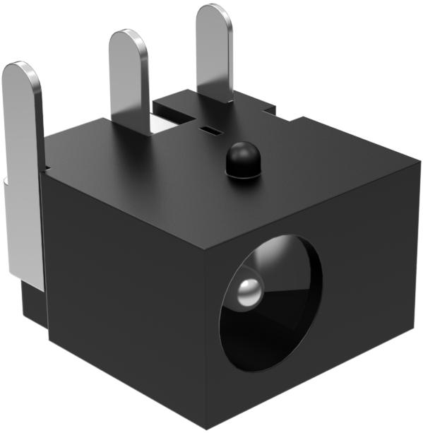 Tensility International-54-00126 Connector Power Conn DC Power RCP 2 POS Solder RA Thru-Hole 3 Terminal 1 Port