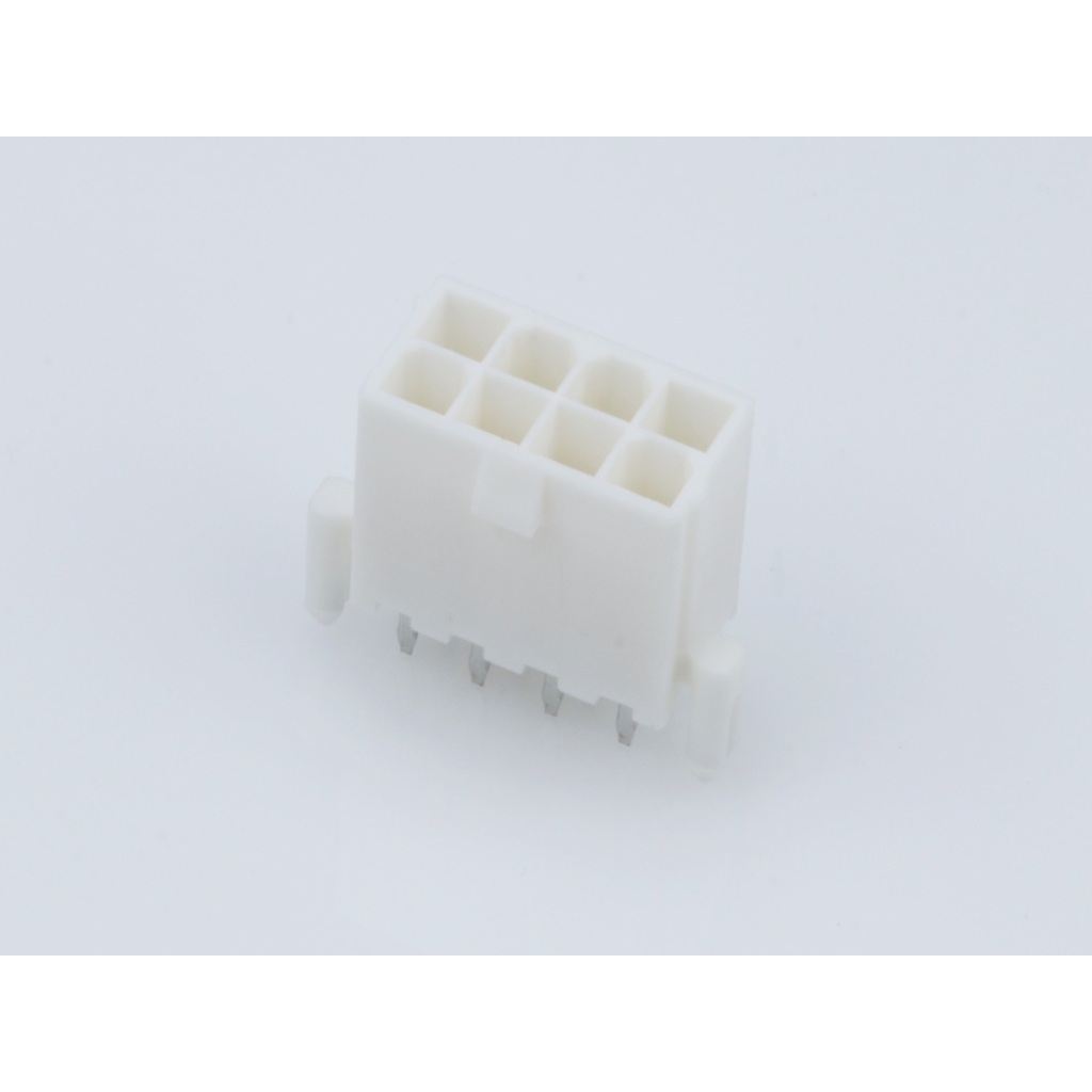 Molex-0039299089 Embases de raccordement et réceptacles PCB Conn Wire to Board HDR 8Power POS 4.2mm Solder ST Top Entry Thru-Hole Mini-Fit Jr. Tray