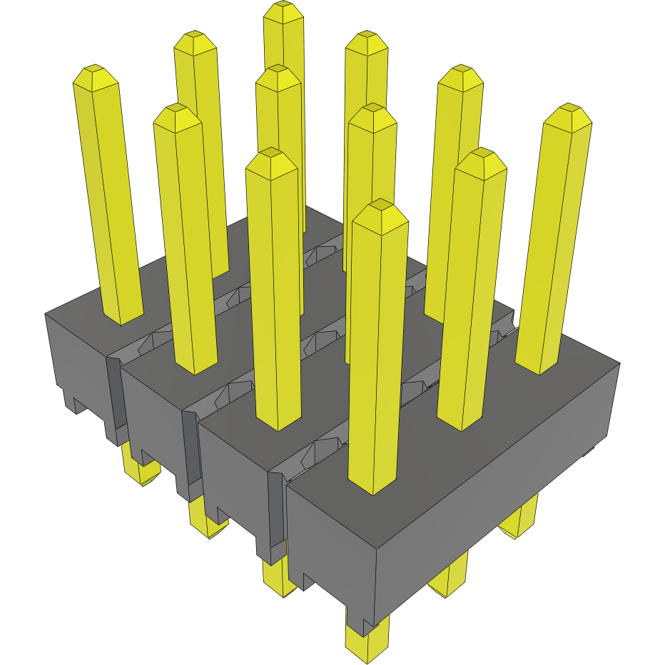 Samtec-HTSW-104-07-G-T Steckverbinderleisten und Leiterplattenbuchsen Conn Unshrouded Header HDR 12 POS 2.54mm Solder ST Top Entry Thru-Hole Bulk
