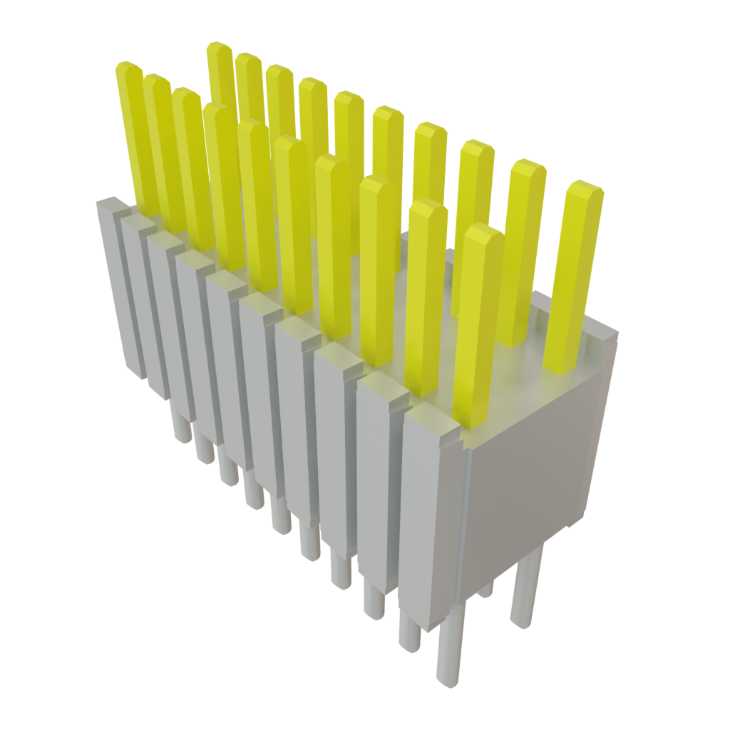 Samtec-DWM-10-01-L-D-200 Piastre connettori e prese PCB Conn Board Stacker HDR 20 POS 1.27mm Solder ST Thru-Hole Tube