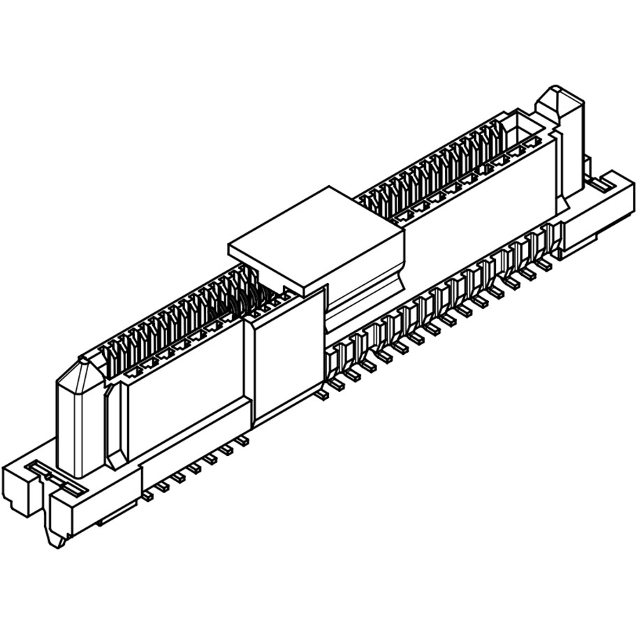 Molex-2079741001 Raccordement SCSI SAS-4 Receptacle, Vertical, Surface Mount