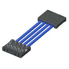 Samtec-DCH-04-06.0-T-PF-1-4-S Kabelbaugruppen Koaxial High Speed Press Fit To Board Cable