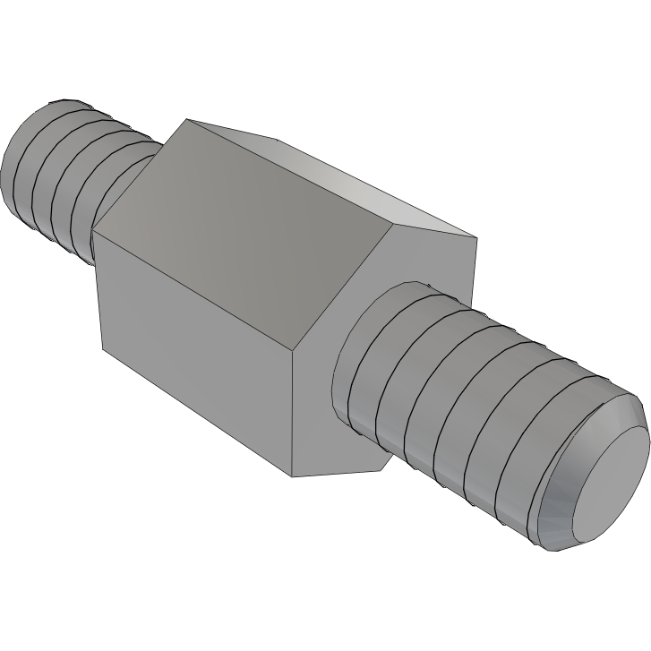 Samtec-SO-0515-02-01-01-N Distanzhülsen Standoff Hex M/M 4-40-THD 4.76mm-A/F 4.76mm-LG Aluminum 6061