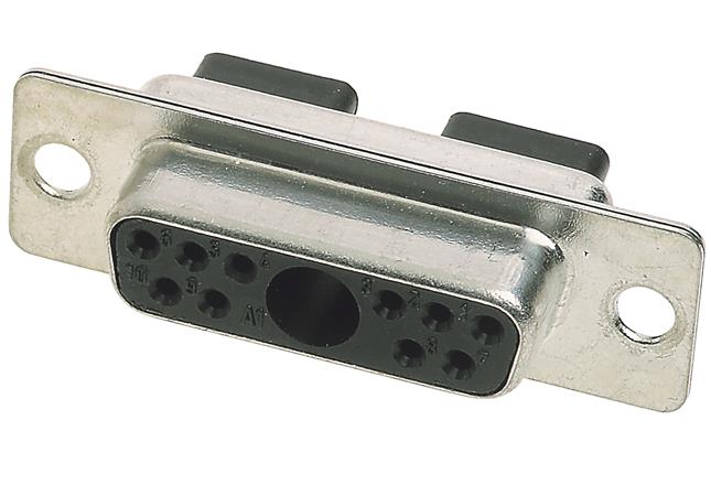 HARTING-09692020111 Steckverbinder, D-Sub Conn D-Sub F 1Power/10Signal POS Crimp ST Cable Mount 11 Terminal 1 Port