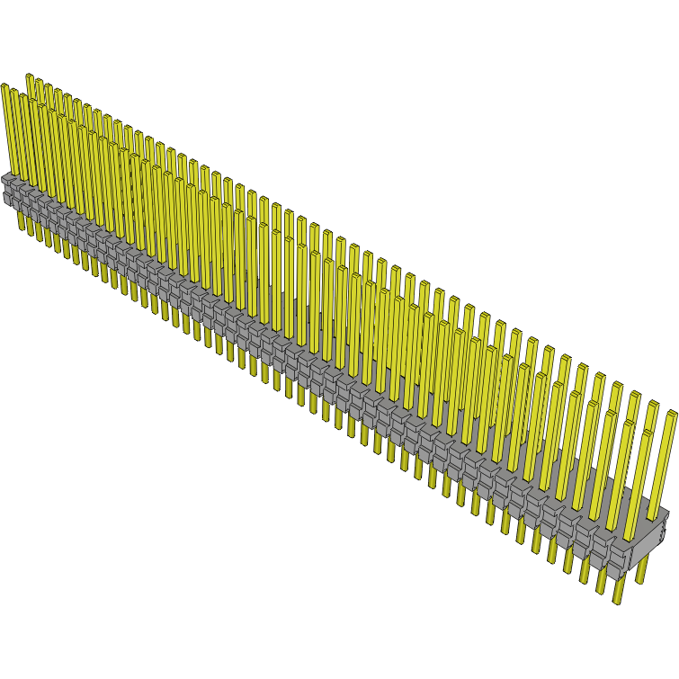 Samtec-TMS-150-54-F-D Steckverbinderleisten und Leiterplattenbuchsen Through Hole Micro Header Connector