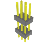 Conn Board Stacker HDR 6 POS 2.54mm Solder ST Top Entry Thru-Hole Bulk