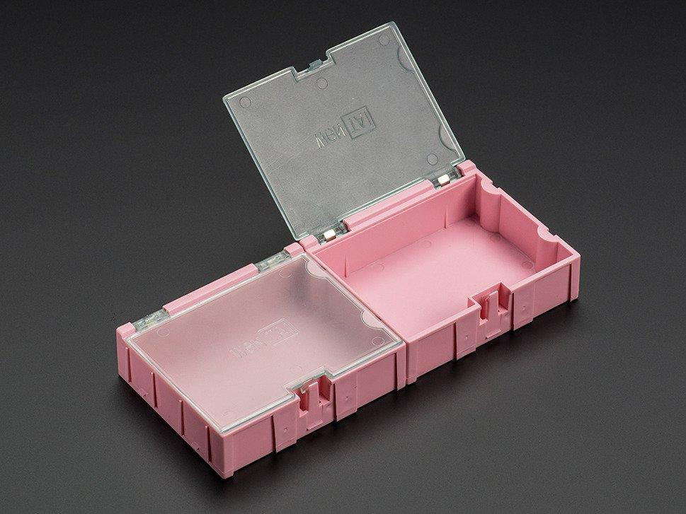 Adafruit Industries-433 箱、罩及架 Pink Plastic Medium Modular Snap Box