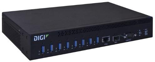 Digi International-AW08-G300 Hubs und Switches Hub 8 Port 10Mbps/100Mbps/1Gbps/10Gbps Ethernet/USB 3.1 TCP/IP