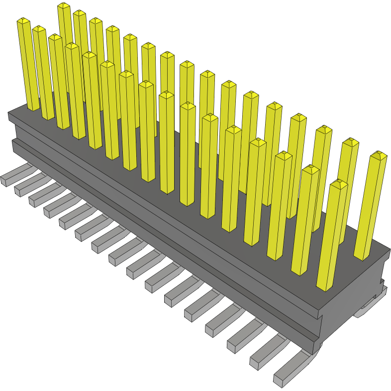 Samtec-FTR-116-52-S-D Embases de raccordement et réceptacles PCB Conn Unshrouded Header HDR 32 POS 1.27mm Solder ST Top Entry SMD Tube