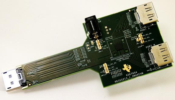 Texas Instruments-HD3SS213-1-2MUXEVM Development Kits and Tools 5.4Gbps DisplayPort 1.2a 2:1/1:2 Differential Switch Evaluation Module