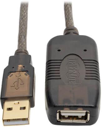 Eaton-U026-025 Cable Assembly USB Cable Assembly 7.6m USB Type A to USB Type A F-M Crimp-Crimp 22-28AWG