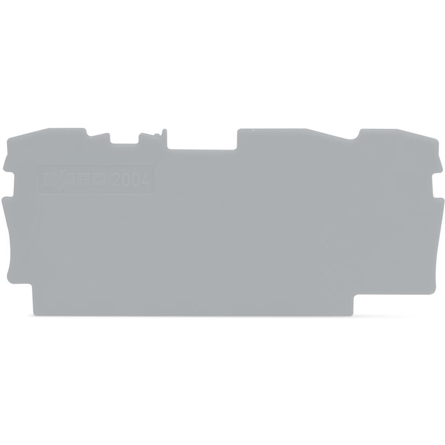 WAGO-2004-1391 Accesorios del conector Connector Accessories End and Intermediate Plate Straight Polyamide 6/6 Gray Box