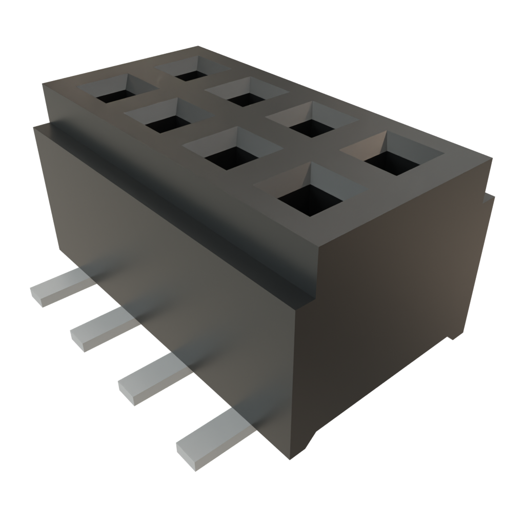 Samtec-CLM-104-02-F-D Connector Headers and PCB Receptacles Conn Micro Socket Strip SKT 8 POS 1mm Solder ST Top Entry SMD Bulk