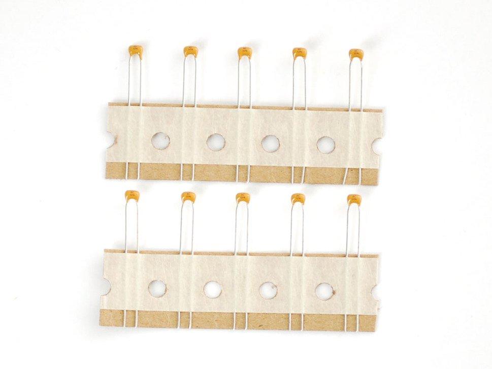 Adafruit Industries-753 Capacitor Ceramic Multilayer 0.1uF ceramic capacitors - 10 pack