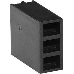 Bivar-H-381C Lighting Accessories LED Holder, Right Angle, 1.8mm LED, 3 Level, 0.070in. / 0.200in. / 0.330in. Center Line, 2 Lead, Molded Nylon, Black