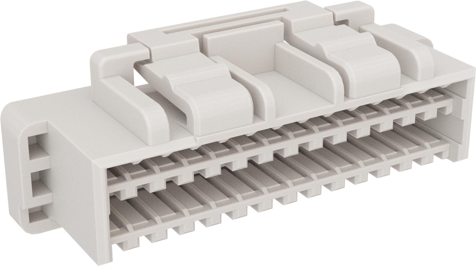 Amphenol Communications Solutions-10166893-280LF Einzeladersteckverbinder, Gehäuse Conn Housing RCP 28 POS 1.5mm Crimp ST Cable Mount Natural Bag