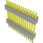 Conn Board Stacker HDR 15 POS 1.27mm Solder ST Thru-Hole Tube
