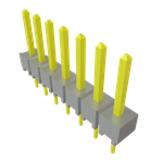 Conn Unshrouded Header HDR 7 POS 2.54mm Solder ST Top Entry Thru-Hole Bulk